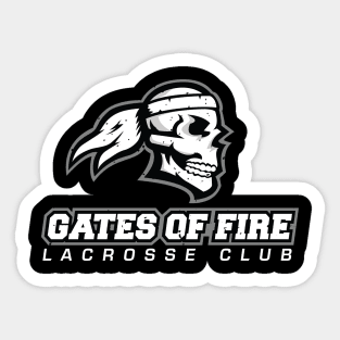 Gates of Fire Lacrosse Club Grey Weathered Logo Sticker